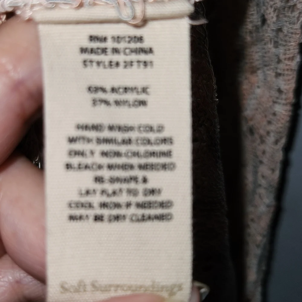 NWT Soft Surroundings Sheer Tunic Murano Sweater Pink Cedar